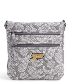 Collegiate Triple Zip Hipster Crossbody Bag