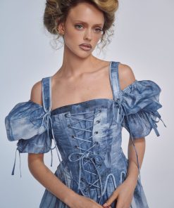 The British Toile Landscape Shipwrecked Corset