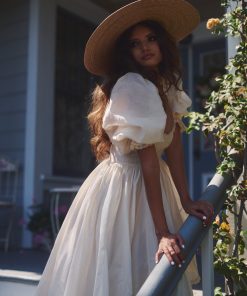 The Cream Silk Organdy Tree Hugger Dress